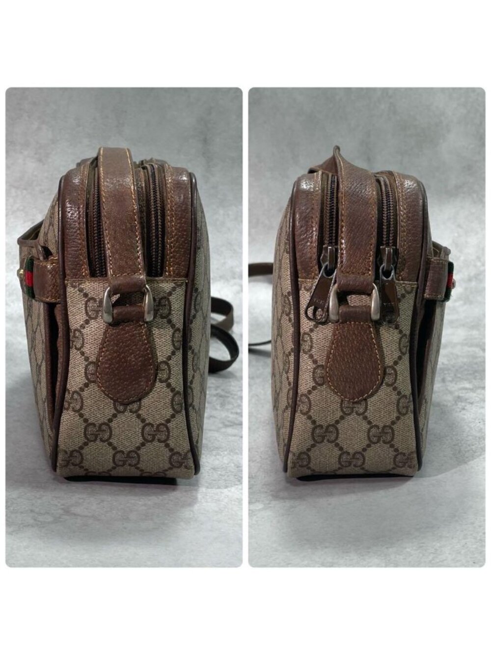 Gucci GG Sherry Line Shoulder Bag Brown Logo - Picture 7 of 10